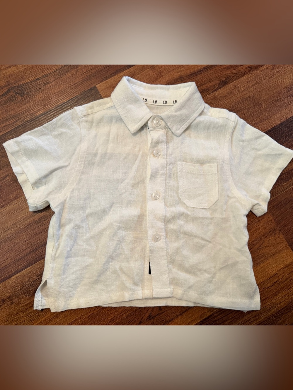 Little Bipsy white button shirt